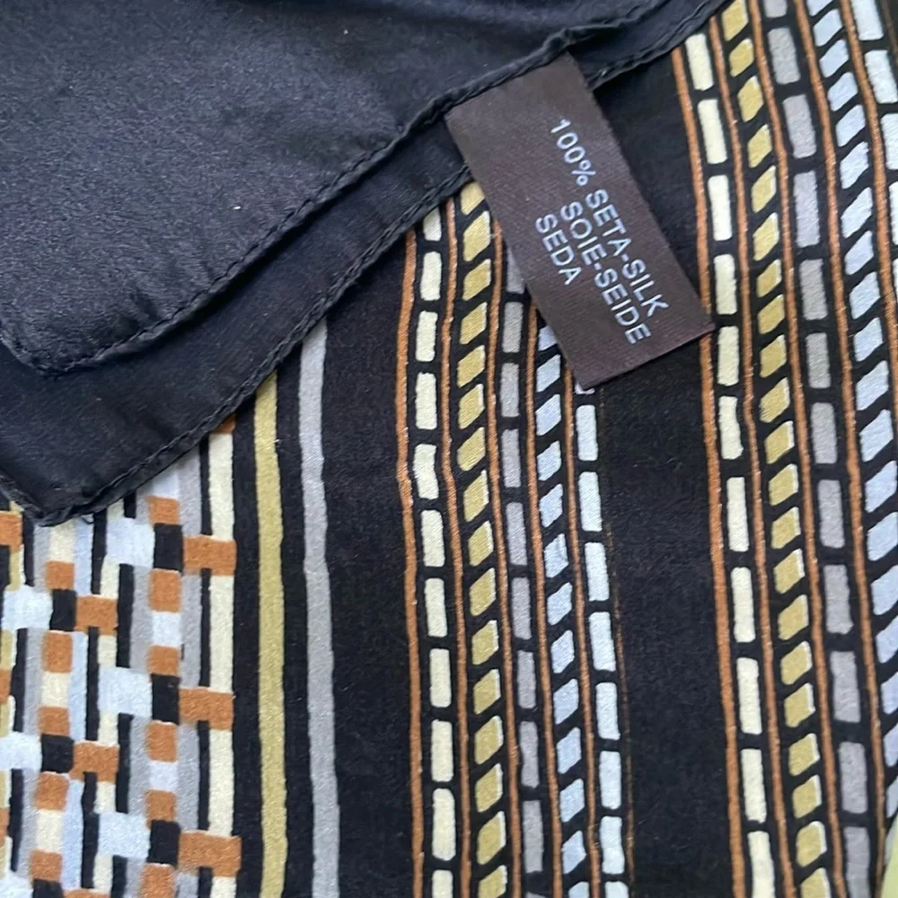 Vintage multicolored silk scarf